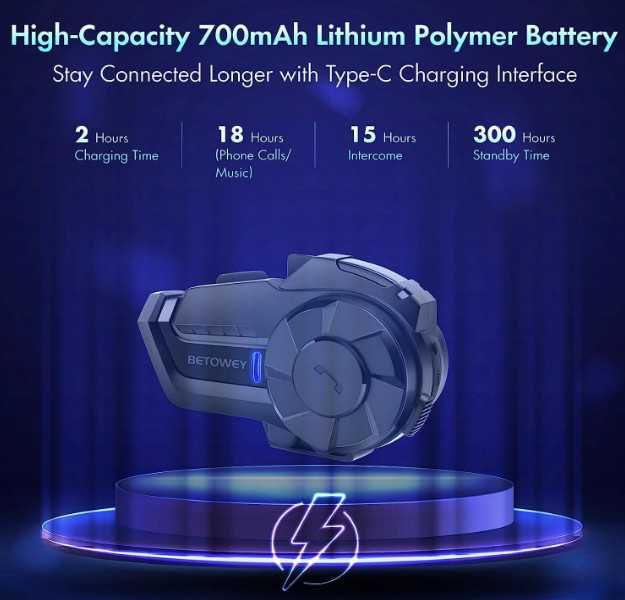 Мотоциклетна комуникационна система BETOWEY B2X, двойна