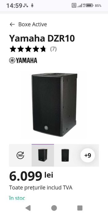 Vând boxe active 1000w Yamaha dzr 10 nu (rcf,fbt,dynacord)