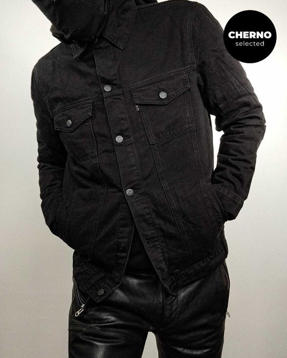 Мъжко черно дънково • деним яке SAINT MORTA Denim Jacket – размер L