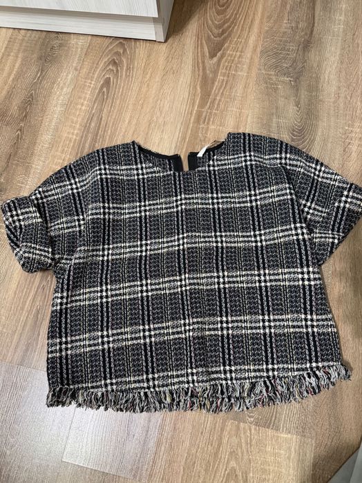 Блуза с къс ръкав zara