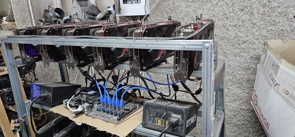 Mining rig rx580 Red Devil 8gb гр. Гълъбово • OLX.bg