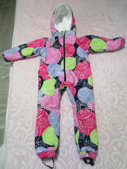 Costum softshell schi/ sanie imprimeu papadie copii 98