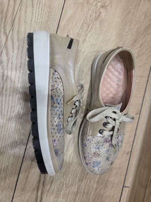 Дамски Обувки на ток  пещера и обувки с филтри естествена кожа