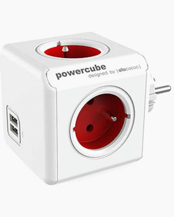 Priza/prelungitor încărcător PowerCube Allocacoc 1202RD Original, 2xUS