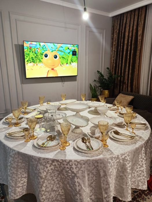 Шатер в аренду, стол стулья, посуда