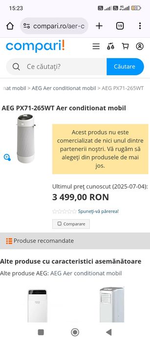 Vând aer condiționat portabil AEG