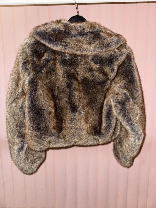 Пухено яке- fur MANGO С ЕТИКЕТ XS