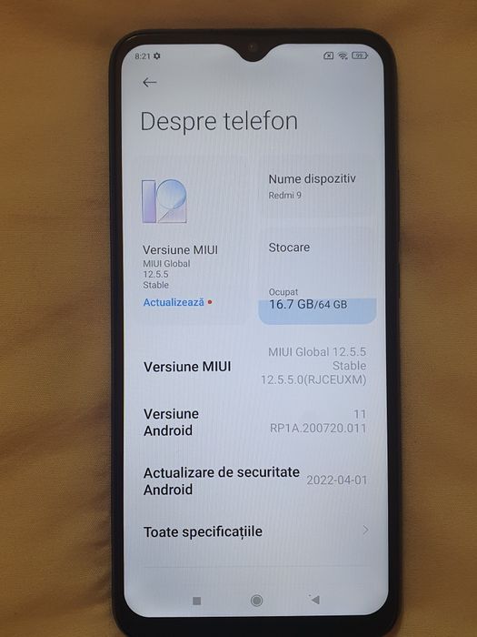 Tel. Xiaomi redmi 9.