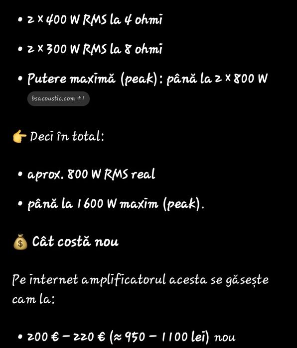 Se dă urgent la schimb amplificator ibiza amp 1000