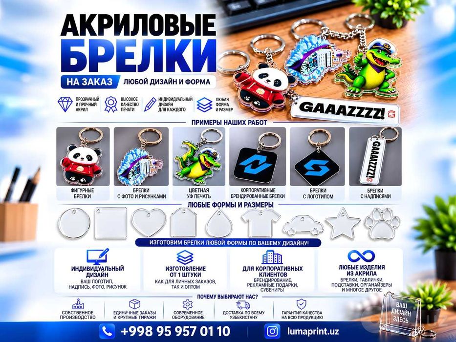 Брелок Брелки под заказ Акриловый брелок