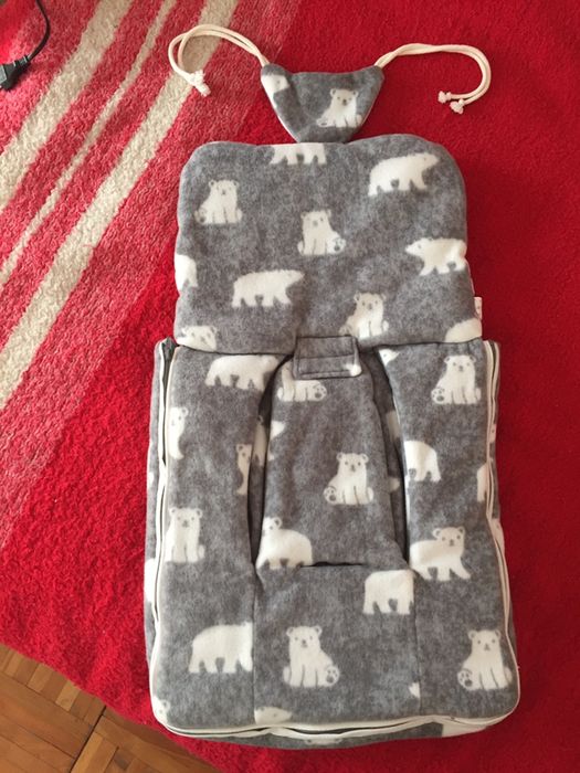 Sac iarnă cărucior bebe Scoica Husa Bebelus 0-12 luni Germania Fermuar