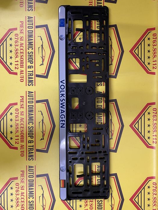 Set 2 suporti numar numere inmatriculare Audi Skoda Seat