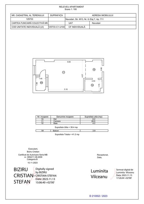 Studio cu vedere la lac | Building Ștefan Lake II | 41,2 mp