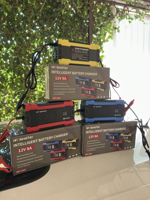 Зарядное устройство аккумлятора 12V 8A AGM GEL LiFePO4 Naqd Nasiya