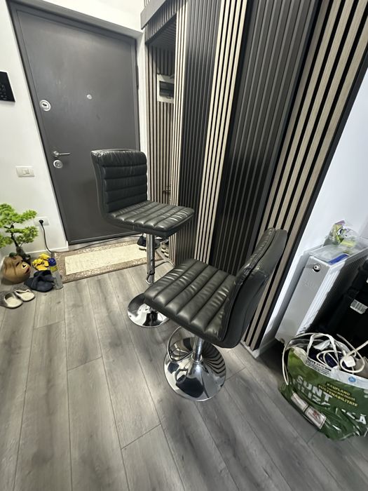 Scaune bar cafebar bucatarie rotative piele ecologica