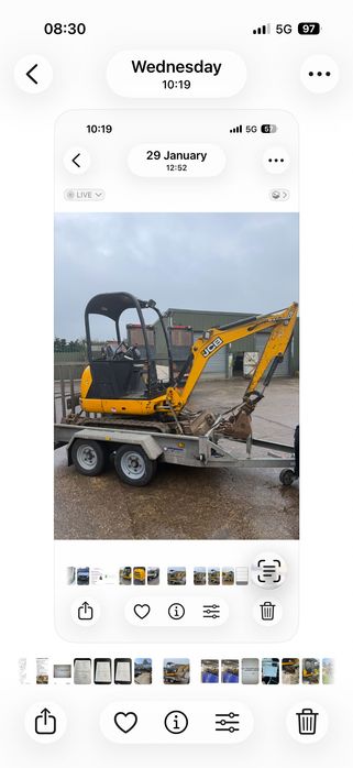 Мини  багер JCB 8018 2015 година 1.8т