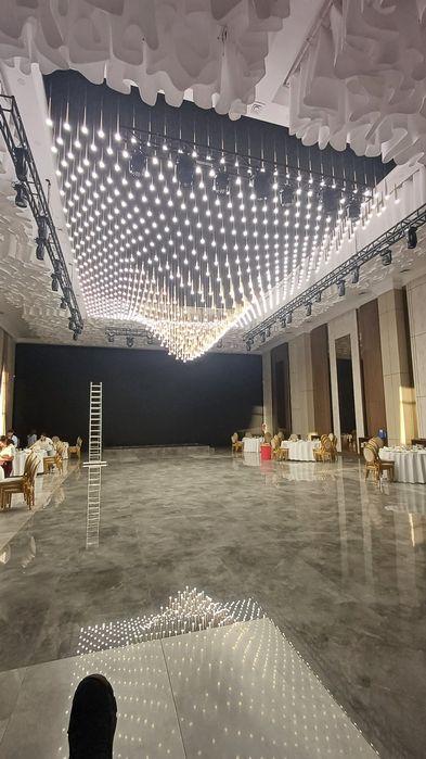 установка люстра