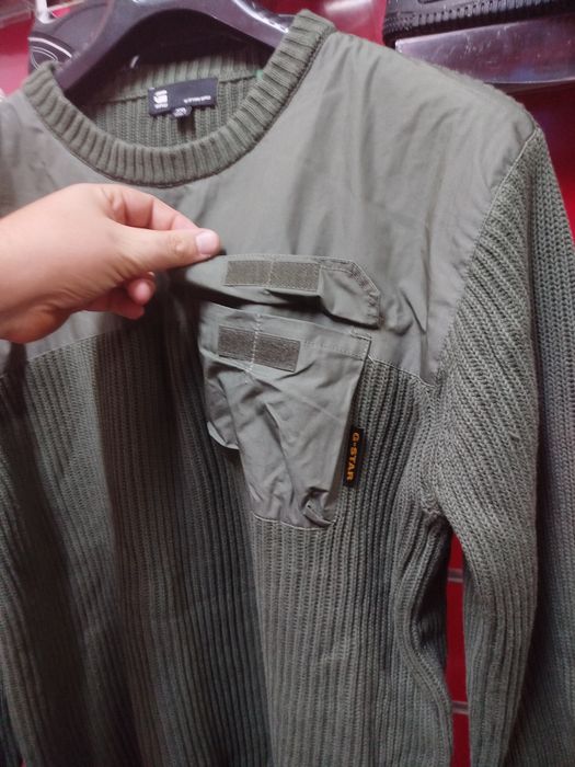 Оригинален пуловер G-Star Raw Army S XXL нов мъжки суичър карго блуза