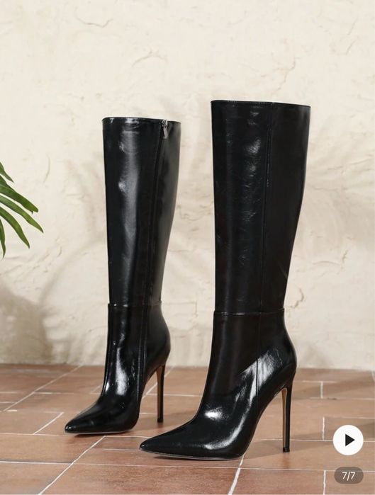 Ботуши с ток 12 см SHEIN