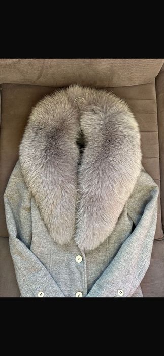 Palton lână cașmir blană vulpe Flavio Castellani