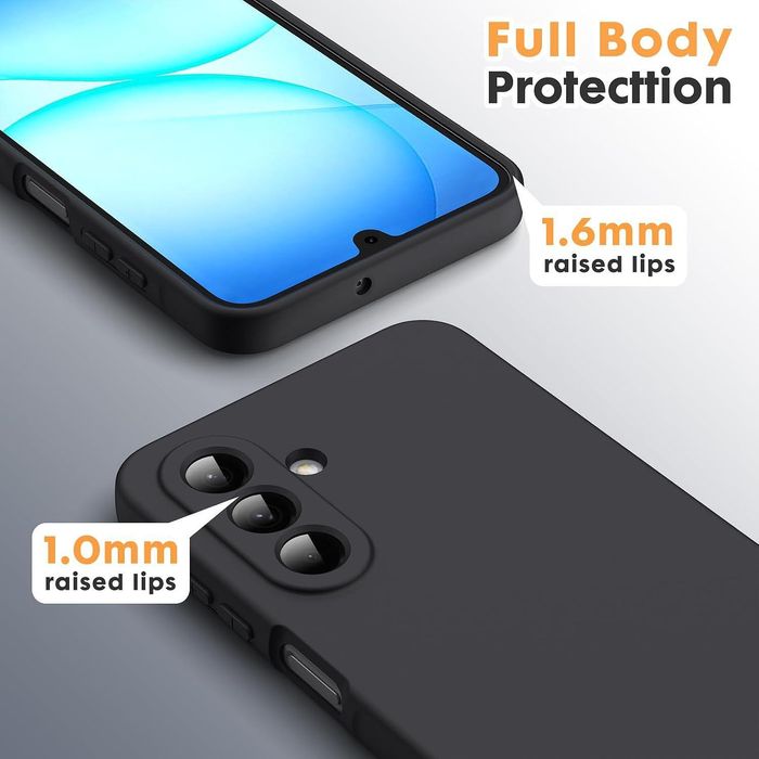 Матов силиконов кейс за samsung galaxy a17 - черен