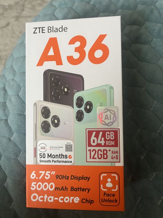 Продам новый телефон ZTE A36