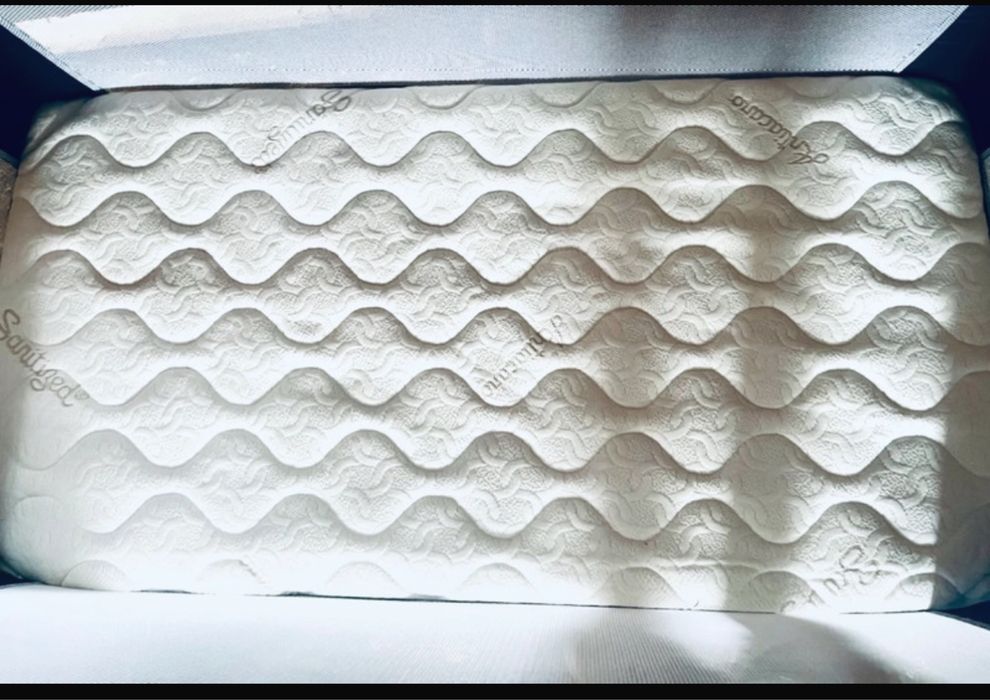 Pătuț textil pentru bebeluși cu saltea Antiacaro