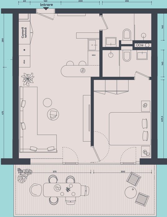 Vanzare Apartament 2 camere Vogh Olimp, seaview, etaj 9, loc parcare