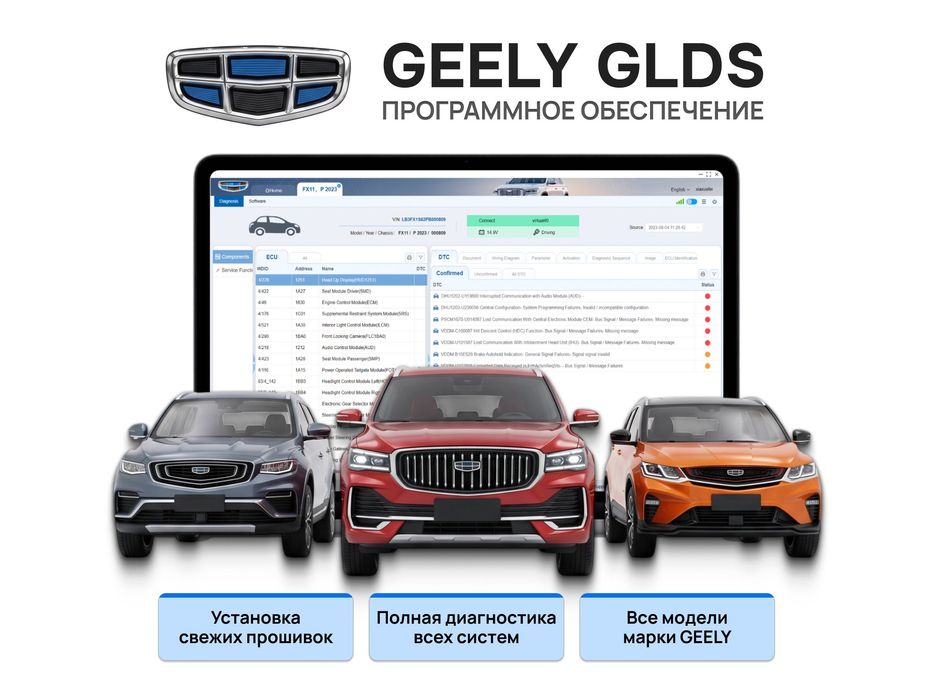 GEELY GLDS программа, открытие доступа к диагностике, настройке ЭБУ