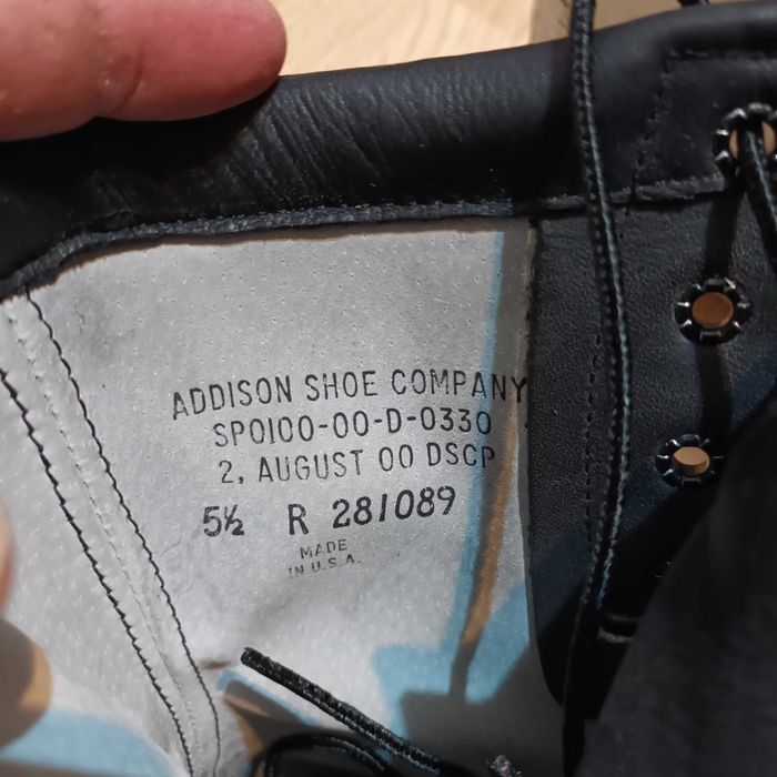 Bocanci militari Addison USA, Piele naturala Neagra 5,5R, masura 39-40