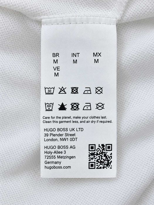 Tricou polo BOSS Regular Fit alb cu logo brodat și detalii contrastante, mărimea M