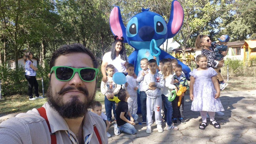 Гигантски надуваем Стич с аниматор