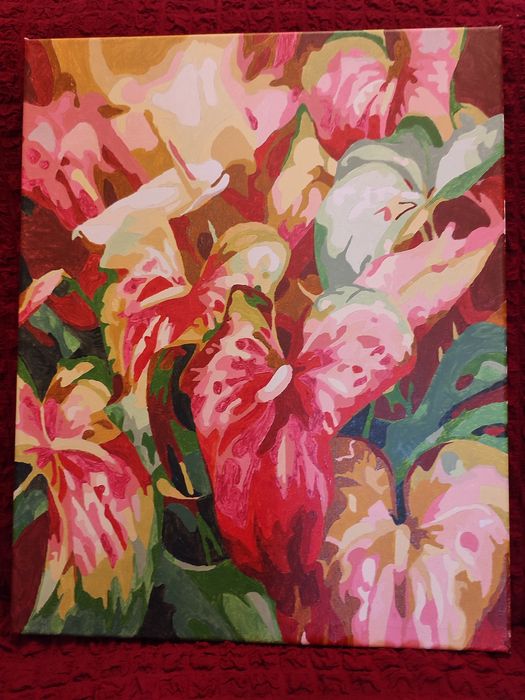 Pictură acrilica Anthurium
