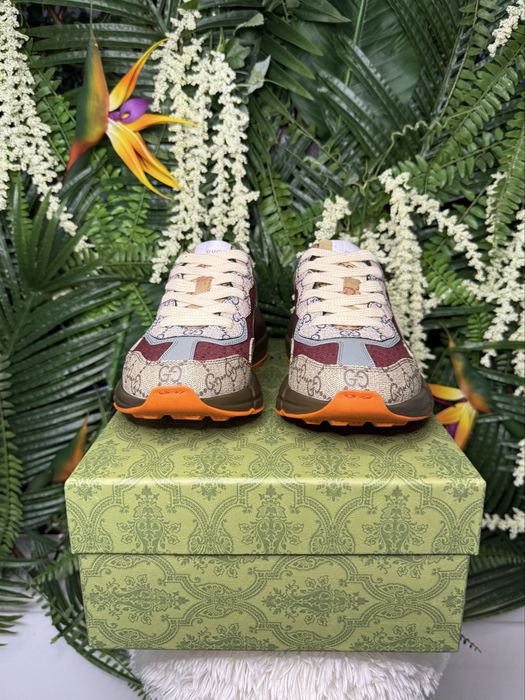 Gucci Trainers Rhyton Beige Brick Red