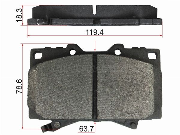 Колодки тормозные передние Toyota Land cruiser