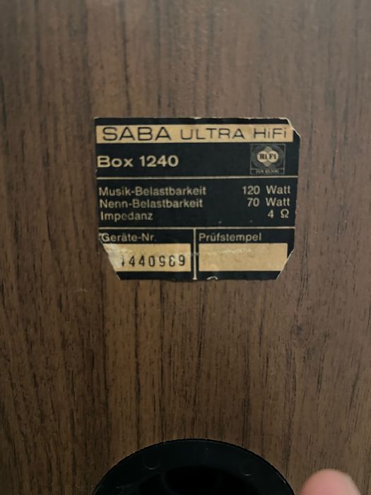 Boxe SABA 1240 Ultra Hi-Fi