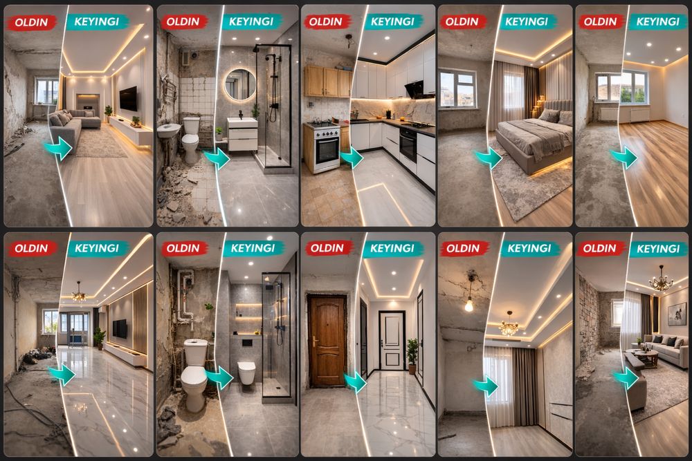 Kvartira Remonti m² bo‘yicha | Ремонт по площади пола