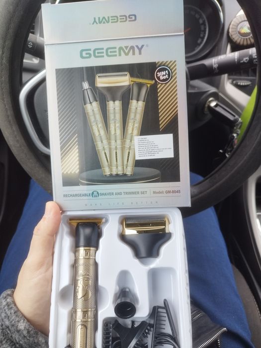 Mașină de tuns 3 in 1 contur/barba/nas gemmny originala/capete intersc
