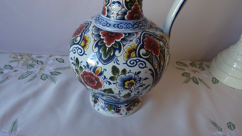 Стомна/кана с метален  капак- Antiquk  150 VB Oud Delft  от 1910-те.