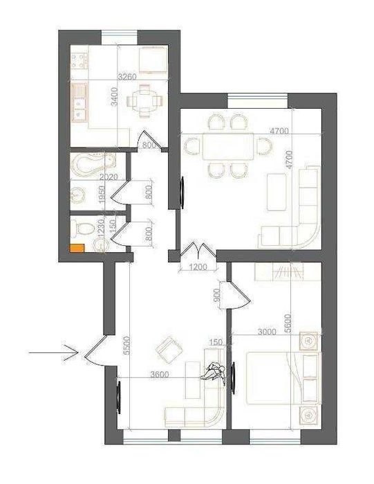 4-х комнатная в ЖК «Mashxadi Residence» есть цоколь ID: 4549