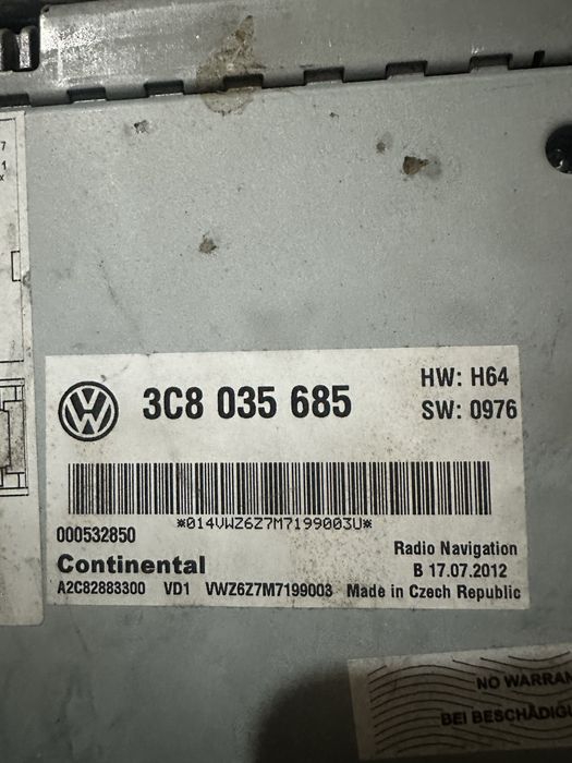 Магнитолв Фолсваген