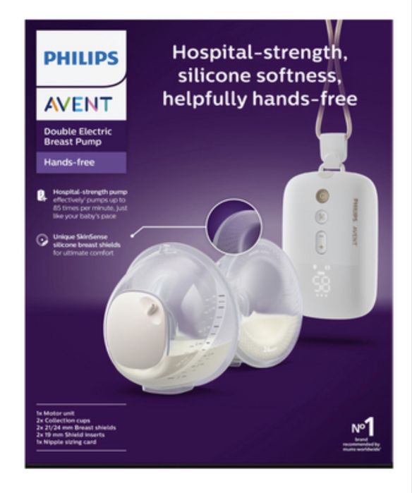Pompă electrică de muls dublă portabilă Philips Advent