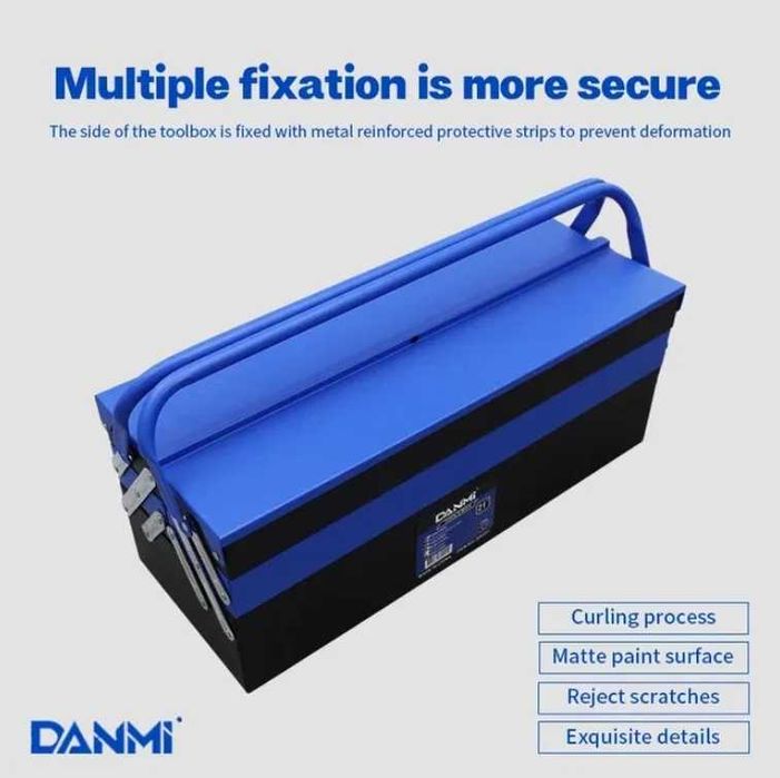 Метален куфар за инструменти 3 реда 58 см