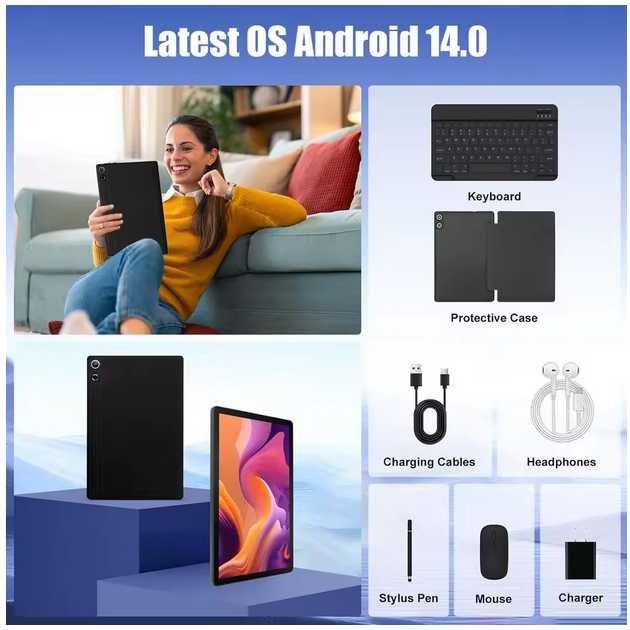 Tableta de 11 inch cu 6 GB RAM + 64 GB ROM  6800 mAh