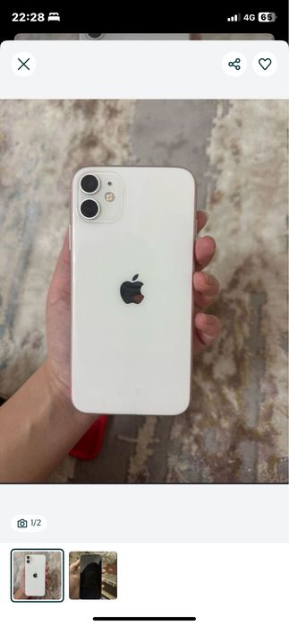 iPhone 11 64GB Ақ, жақсы күйде