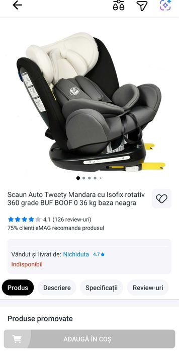 Scaun auto copii