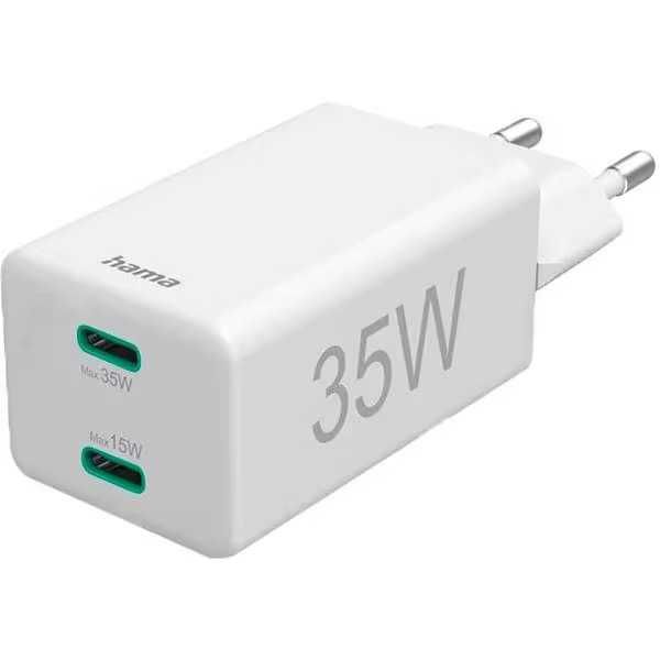 Incarcator telefon 35W Super Fast Charging PD HAMA 201694 2 porturi USB-C Nou sigilat