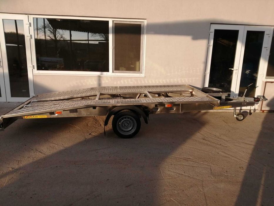 Platforma transport auto o axa, cu frana, noua