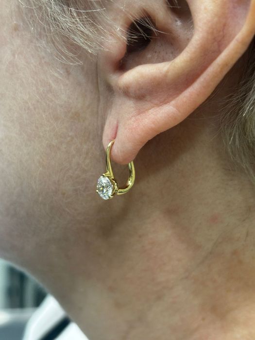 серьги с бриллиантами 2 карата