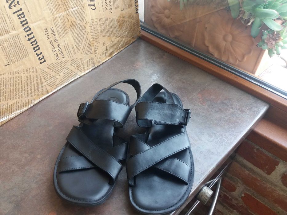 мъжки сандали,Bata,летни отворени обувки,черни кожени сандали